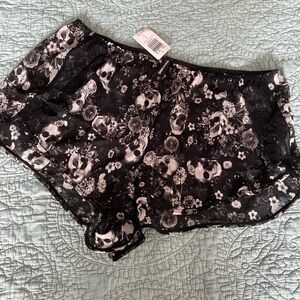 NWT Torrid Skull See Through Night Shorts Sz L/0X
